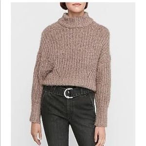 NWT Express Cozy Cropped Mock Neck Sweater